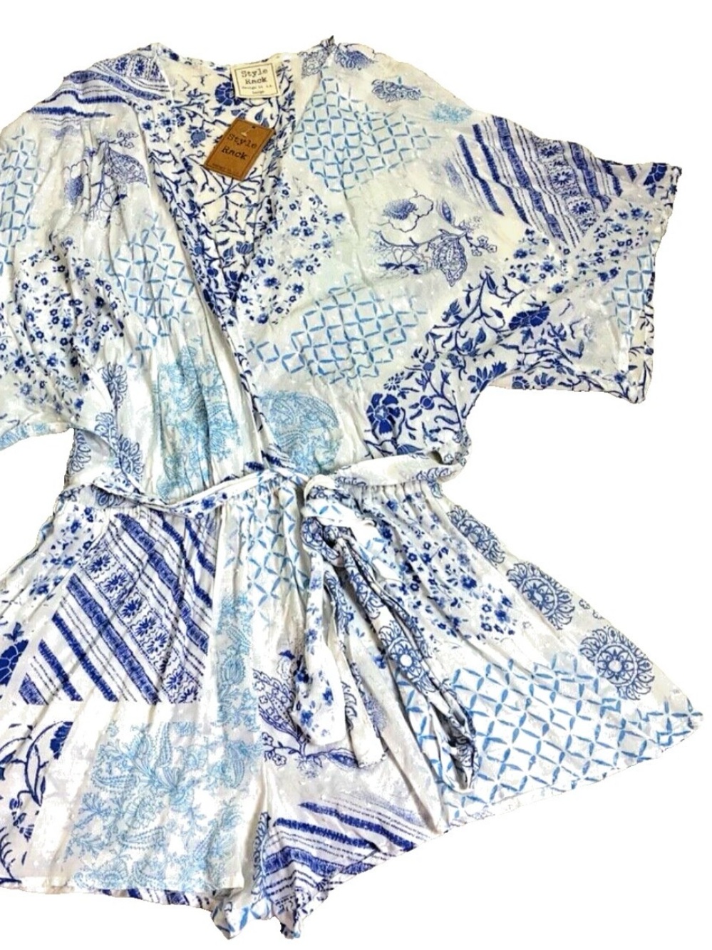 NEW Style Rack Romper "Chinoiseria Patch"  Romper  LARGE, Super Soft  MSRP $55